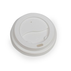 12 oz Domed Plastic White Cup Lid