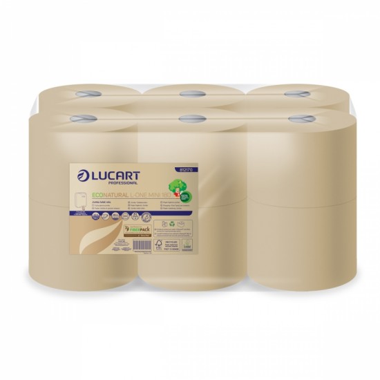 Lucart L-One Mini EcoNatural Toilet Tissue (800shts;180x12ro