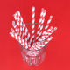 Greenspirit Red/White 3ply Paper Straws 6x197mm