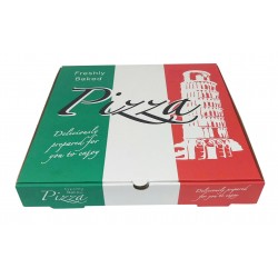 Italian pizza white corrugated pizza box 9in