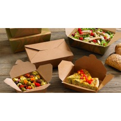 No.4 kraft Biobox containers (96oz) (4x40`s)