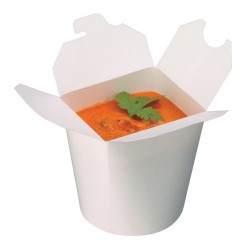 16oz White noodle containers